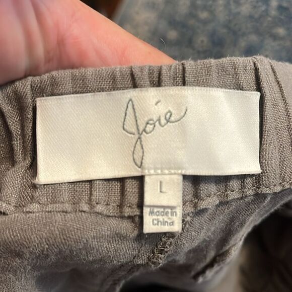 Joie Florimel Linen Casual Distressed Contemporary Pockets Boho Jogger Pants - Picture 15 of 15